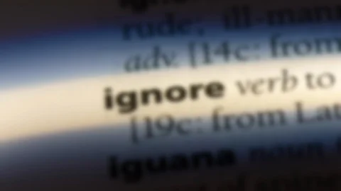 Ignore word in a dictionary. Stock Footage 99560697