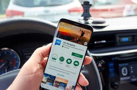 IGO Navigation app Stock Photos