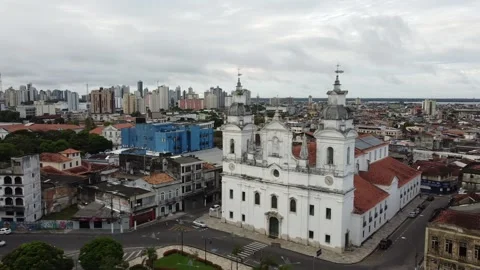 Igreja da Sé em Belém do Pará Video stock 195098670