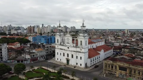 Igreja da Sé em Belém do Pará Video stock 195098700