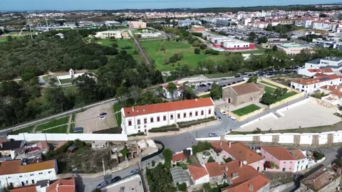 Igreja de santo andré de mafra - aerial view Stock Footage 320183982