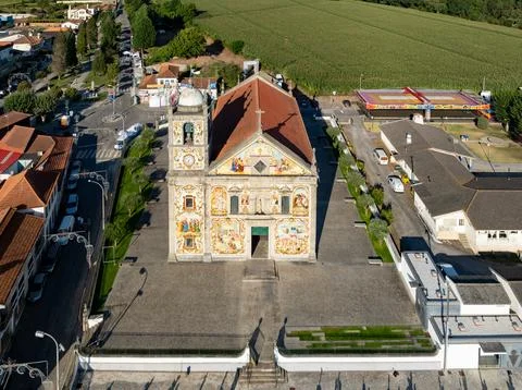 Igreja Matriz de Santa Maria - Valego, Portugal Stock Photos
