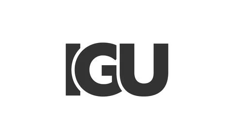 IGU logo design template with strong and modern bold text. Initial based ve.. Stock Illustration