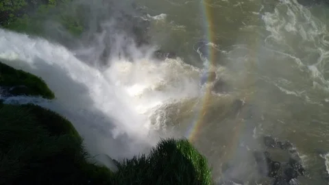 Iguacu Falls view toward Devil'sThroat Stock Footage 73229086