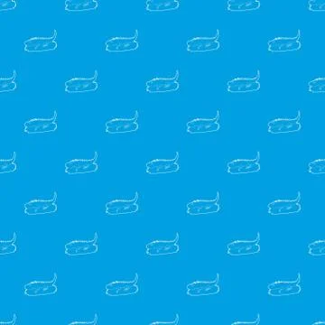 Iguana pattern vector seamless blue Illustrazione stock