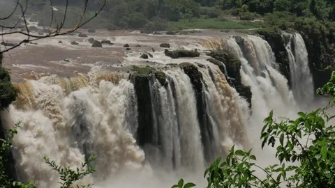 Iguassu falls 2 slowmotion 스톡 동영상 83535386
