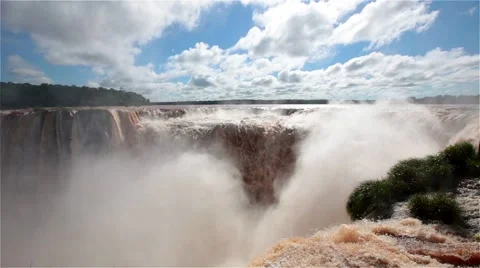 Iguassu Falls in Argentina Stock Footage 48164876