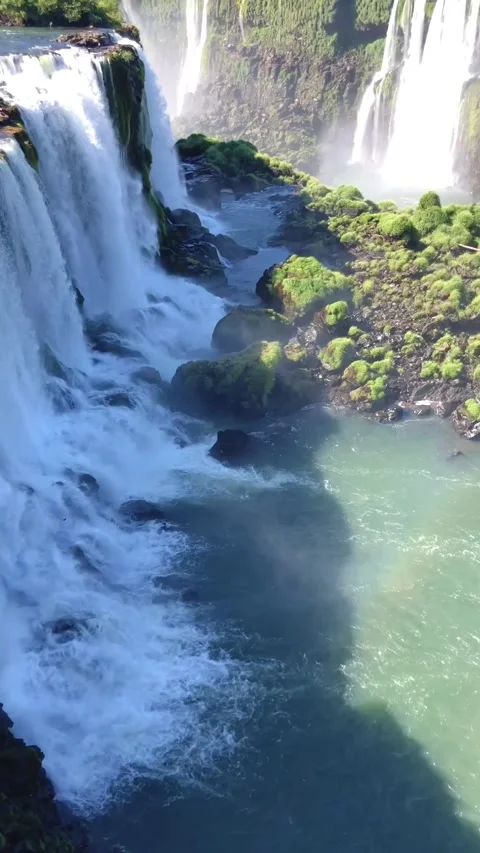 Iguasu waterfall in sunshine Stock Footage 330316703