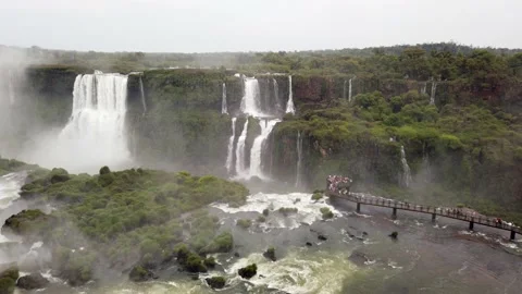 Iguazu Falls path Stock Footage 148427398
