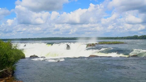 Iguazu falls seen from the Argentinian side of the national park Video stock 109510146