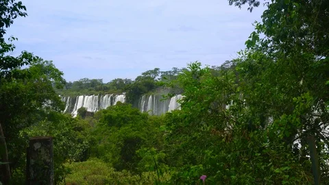 Iguazu falls seen from the Argentinian side of the national park Video stock 109510537