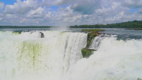Iguazu falls seen from the Argentinian side of the national park Video stock 109540473