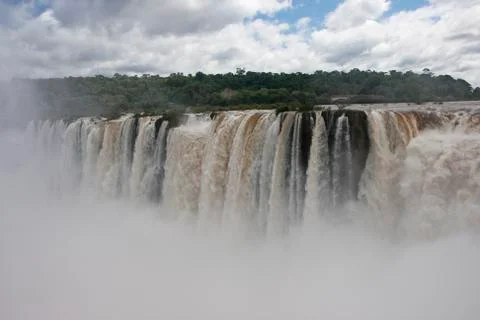 Iguazu Falls, on the side of devil's throat. Stock Photos