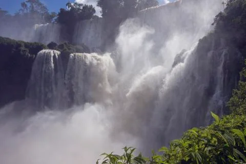 Iguazu falls, the side of devil's throat. Stock Photos