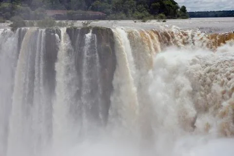 Iguazu Falls, sideview of the devil's throat Stock-Fotos