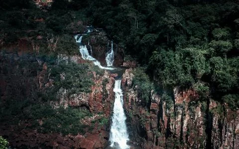 Iguazu waterfall, Brazil Stock Photos