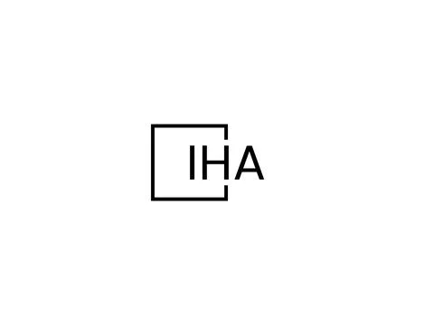 IHA letter initial logo design vector illustration 스톡 일러스트