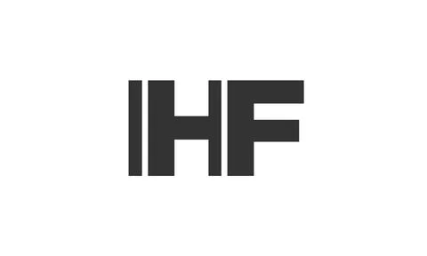 IHF logo design template with strong and modern bold text. Initial based ve.. Stock Illustration