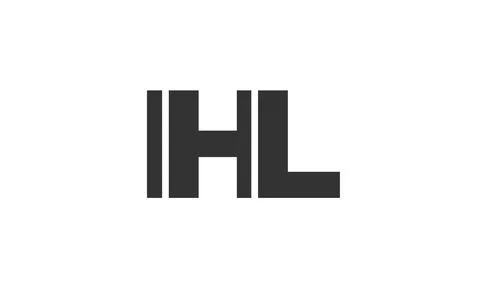 IHL logo design template with strong and modern bold text. Initial based ve.. Illustrazione stock
