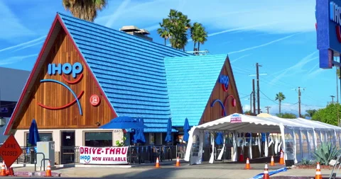 Driving IHOP Restaurant Los Angeles Cali, Stock Video