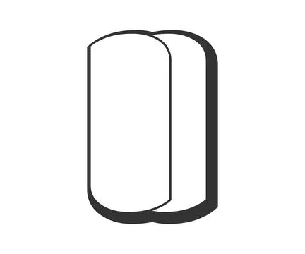 II logo, bubble comic lettering, rounded in graffiti style black and white .. Stockillustratie