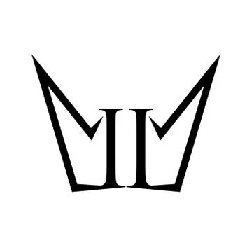 II Number Crown Shape Form Symbol Design Stock Illustration