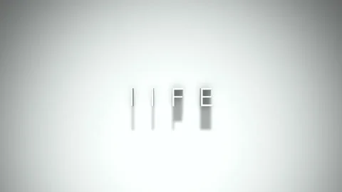 Iife 3D title animation with shadows on a white background Видео 297020036