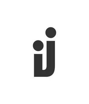 IJ creative geometric initial based modern and minimal logo. Letter i j tre.. Stock Illustration