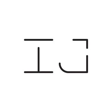 Ij initial letter vector logo icon Illustrazione stock