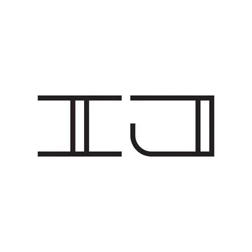 Ij initial letter vector logo icon Stock Illustration