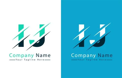 IJ Letter Logo Vector Design Concept Elements Stock Illustration