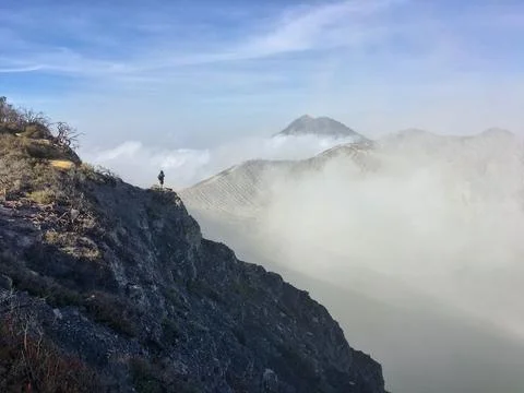 Ijen Crater, Banyuwangi, East Java, Indonesia Stock Photos