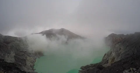 Ijen crater Time Lapse Stock Footage 77467105