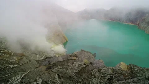 Ijen Volcano East Java Indonesia 03 Stock Footage 138027920