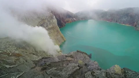 Ijen Volcano East Java Indonesia 06 Stock Footage 138027940