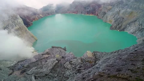 Ijen Volcano East Java Indonesia 13 Stock Footage 138028003