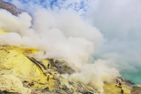 Ijen volcano 스톡 사진