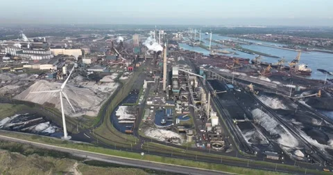 Industrial production plant Tata Steel b, Stock Video