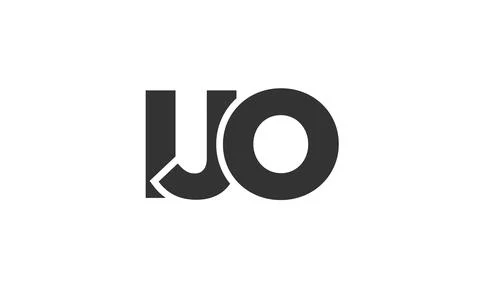 IJO logo design template with strong and modern bold text. Initial based ve.. 스톡 일러스트