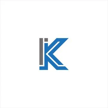 IK KI Letter monogram Initial Logo Design Template Vector Illustration. IK .. Stock Illustration