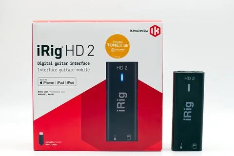 IK Multimedia iRig hd 2 digital guitar interface device. 写真素材