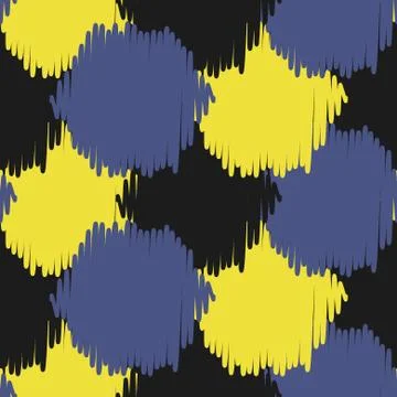 Ikat bold dots vector seamless pattern Stock Illustration