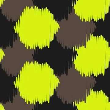 Ikat bold dots vector seamless pattern Stock Illustration