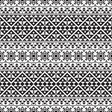 Ikat Ethnic Aztec Pattern Design. Illustration of Seamless Ethnic Pattern Vector Stock Illustration