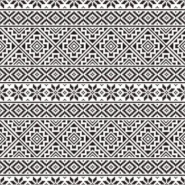 Ikat Ethnic Aztec Pattern Design. Illustration of Seamless Ethnic Pattern Illustrazione stock