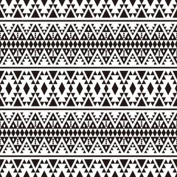 Ikat Ethnic Aztec Pattern Design. Illustration of Seamless Ethnic Pattern Stock Illustration