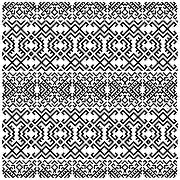 Ikat ethnic pattern vector in black and white color 스톡 일러스트