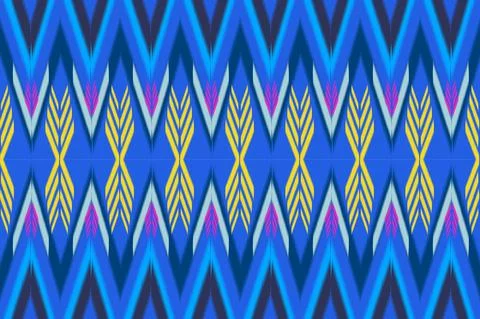 Ikat ethnic seamless pattern Stock Illustration