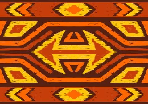 Ikat geometric folklore pattern. Stockillustratie