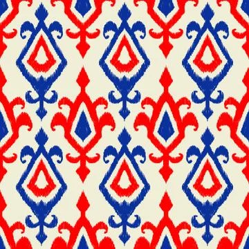 Ikat geometric folklore pattern. Stock-Illustration